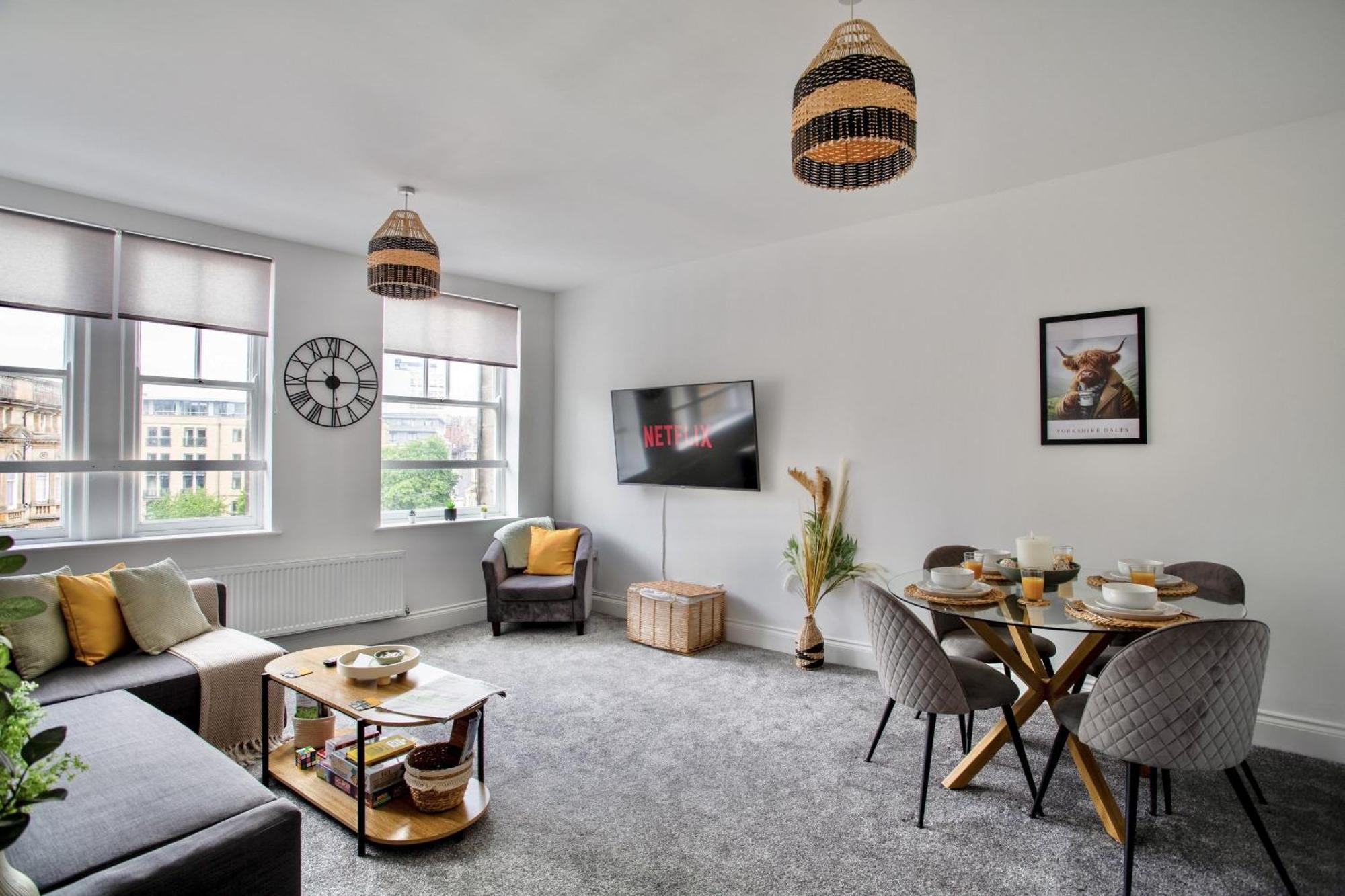 The Yorkshire Crown - Luxury Apartment - Free Parking Nearby Harrogate Eksteriør bilde